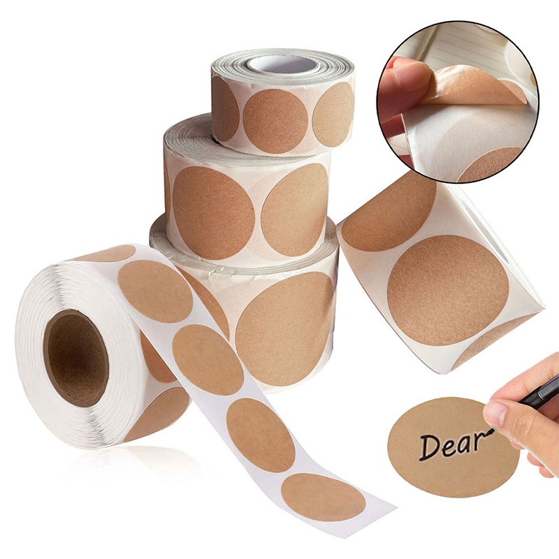 Label Printer Tape - 1-5 Roll 2.5 Cm Round Self-adhesive