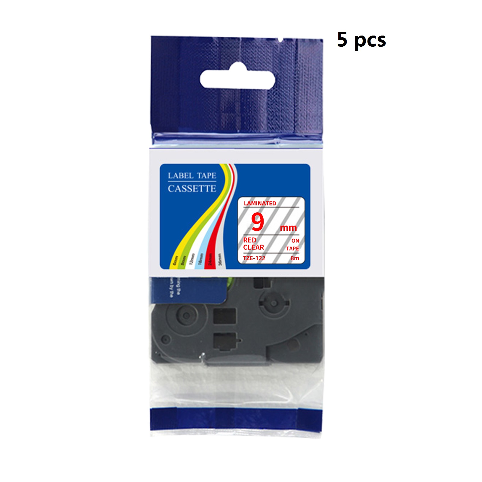 Label Printer Tape - 5 Pcs Compatible Brother TZe Lamilated