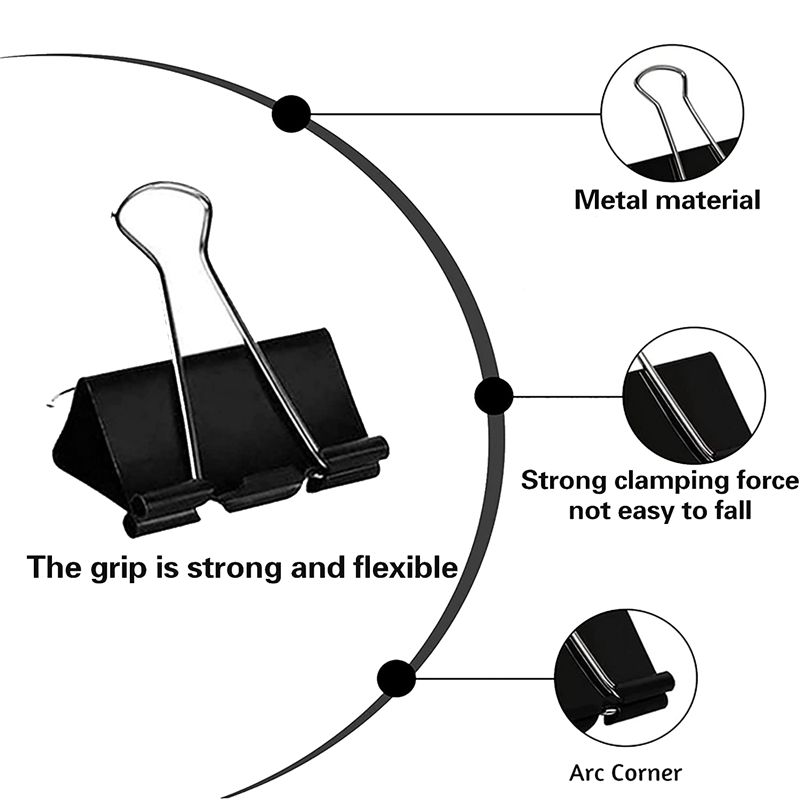 Binder Clip Assorted - 【2026 TOP Global】Binder Clips Paper Clamps