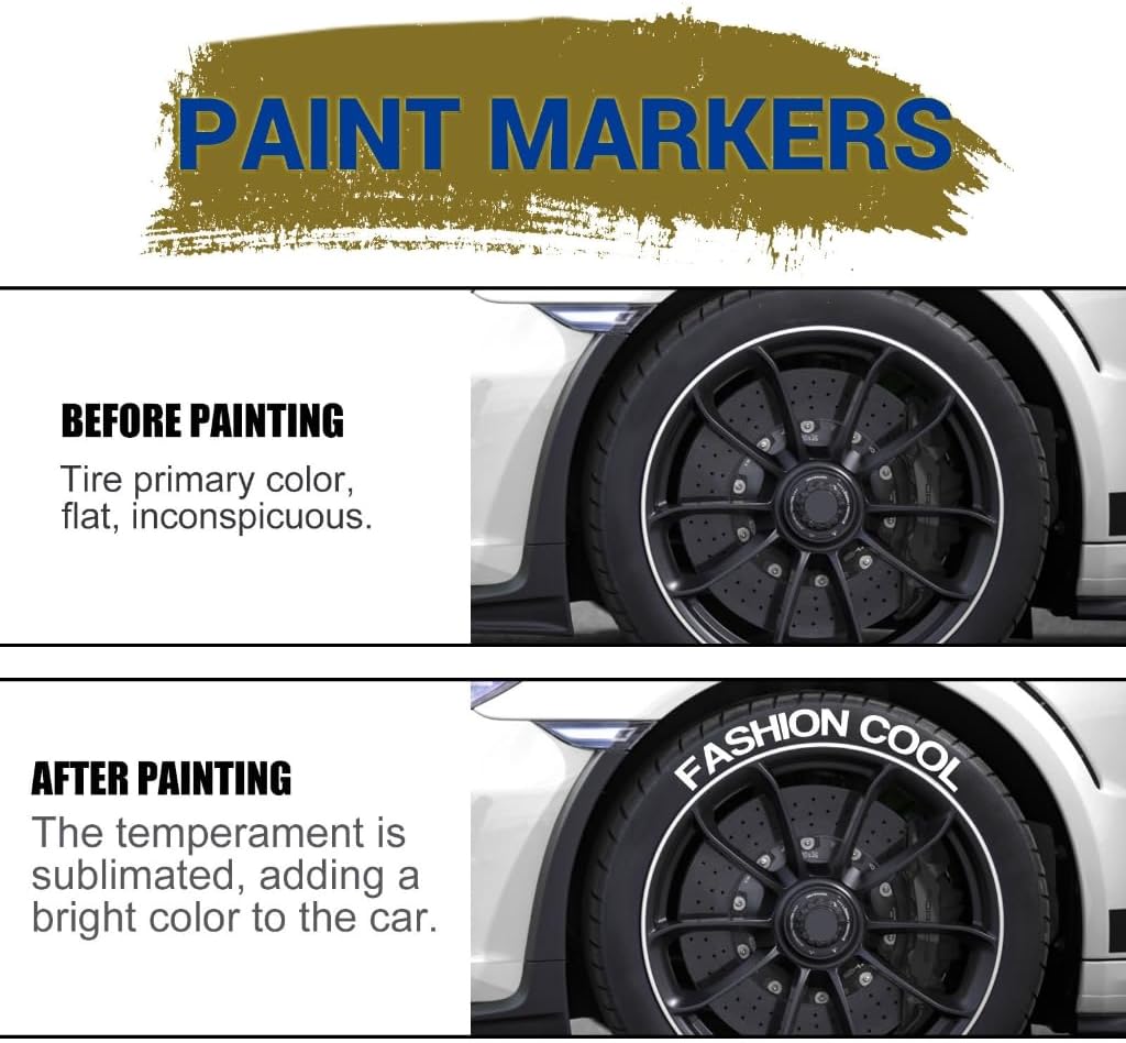 White Waterproof Cars Wheel Ti - Whiteboard Marker Set review and price