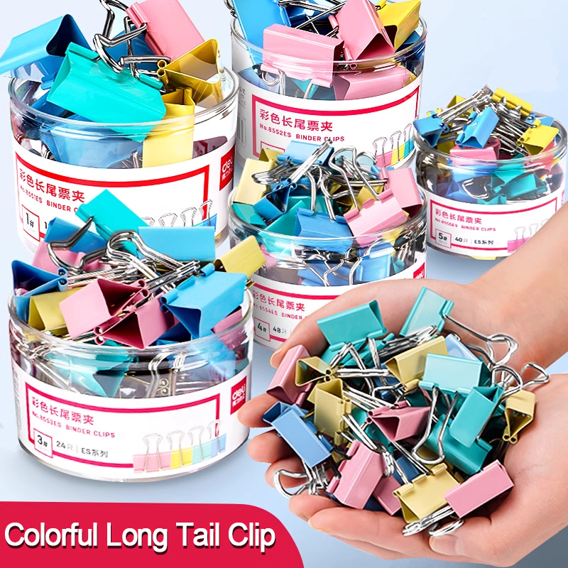 40PCS/Set Long Colorful Metal  - Binder Clip Assorted review and price