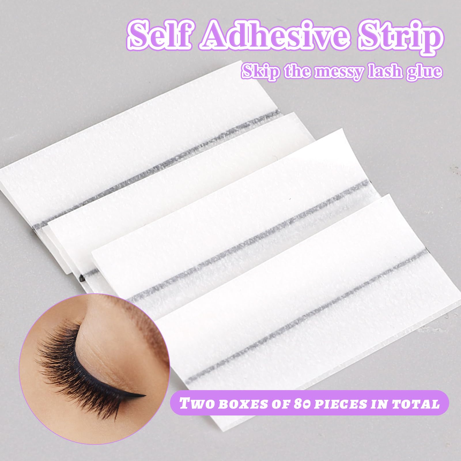 80PCS Eyelash Adhesive Strips, - Glue Stick Pack review and price