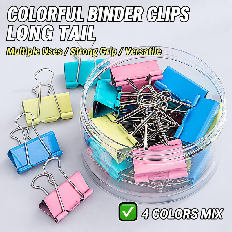 Colorful Metal Binder Clips, A - Binder Clip Assorted review and price