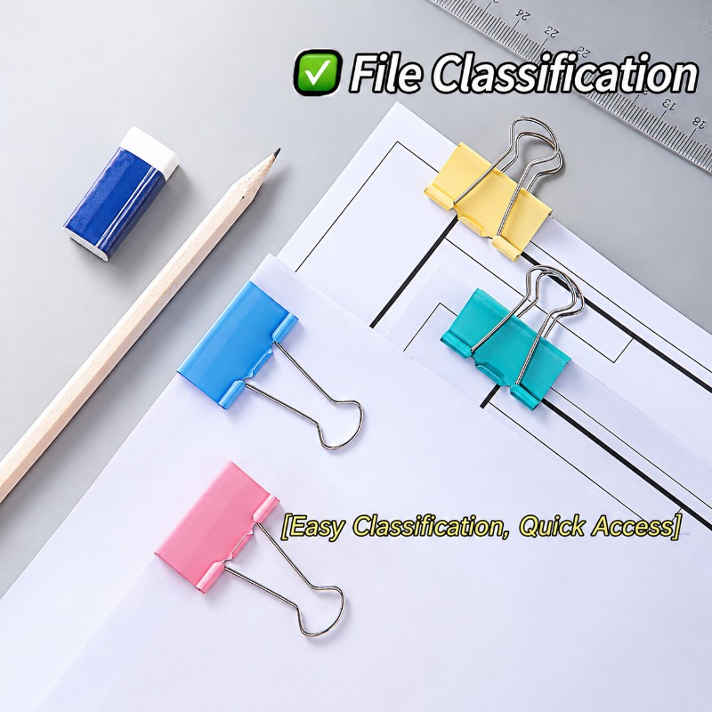 Colorful Metal Binder Clips, A - Binder Clip Assorted review and price