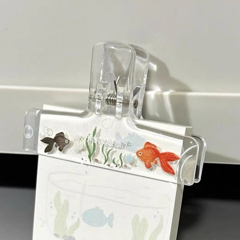 1PC Transparent Acrylic Goldfi - Binder Clip Assorted review and price