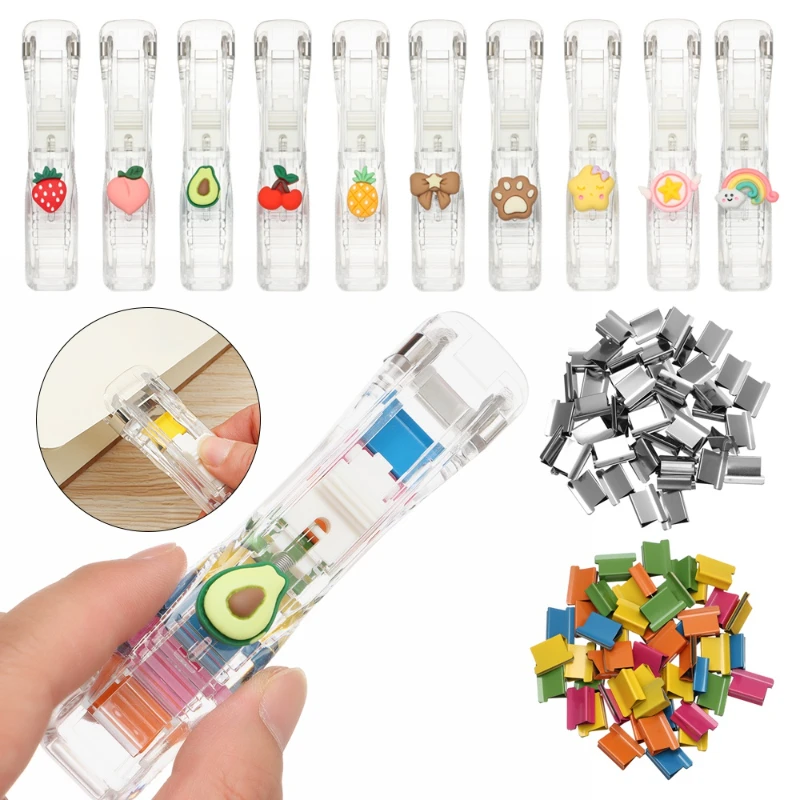 New Push Clip Stapler Staple R - Binder Clip Assorted review and price