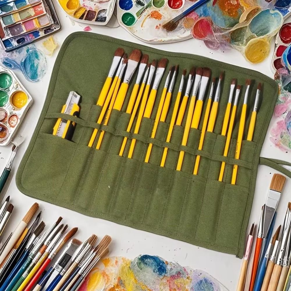 30 Slots Painting Brushes Stor - Pen Pouch Roll review and price